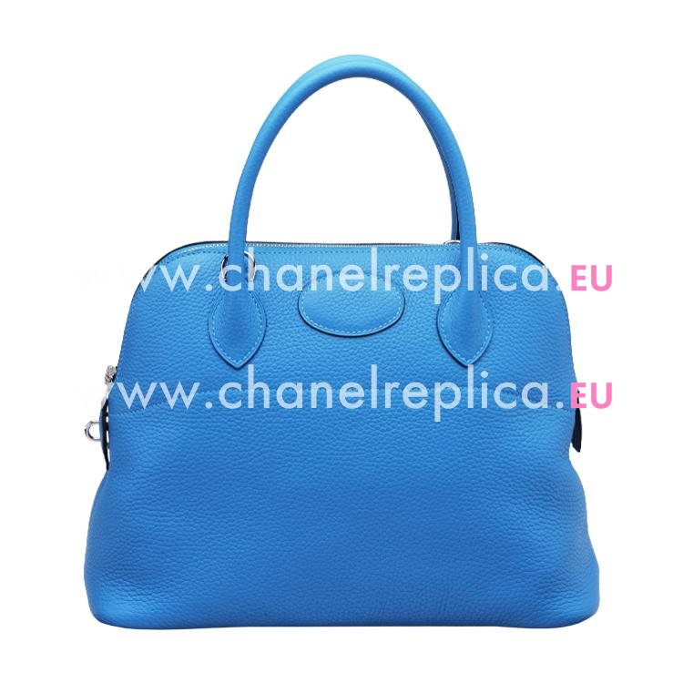 Hermes Bolide 31 Turquoise Togo Leather Palladium Handbag HBOLIDE31GB