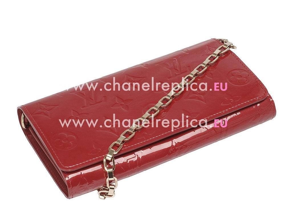 Louis Vuitton Monogram Vernis Chaine Wallet Pomme DAmour M90091