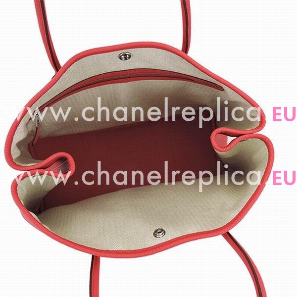 Hermes Garden Party 36cm Rose Red Calfskin Leather Bag HGP1036RR