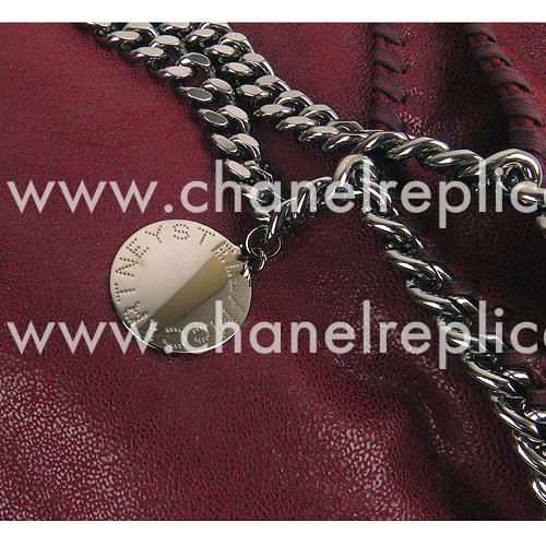 Stella McCartney Falabella Medium Size Silver Chain Bag Dark Red S853815