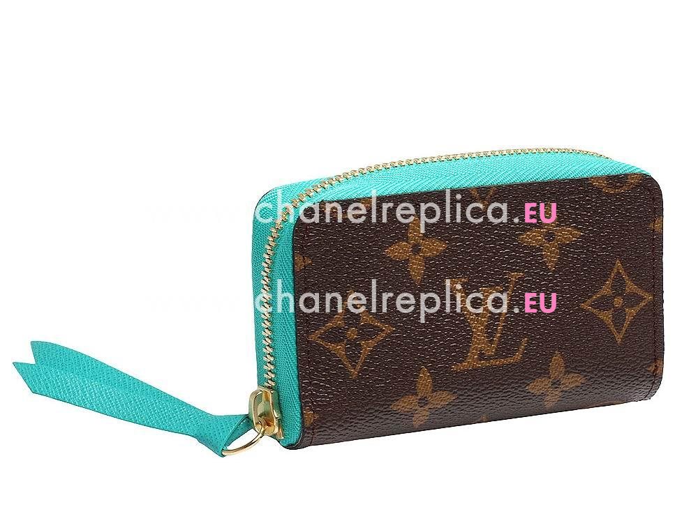 Louis Vuitton Monogram Canvas Zippy Multicartes Turquoise M60910