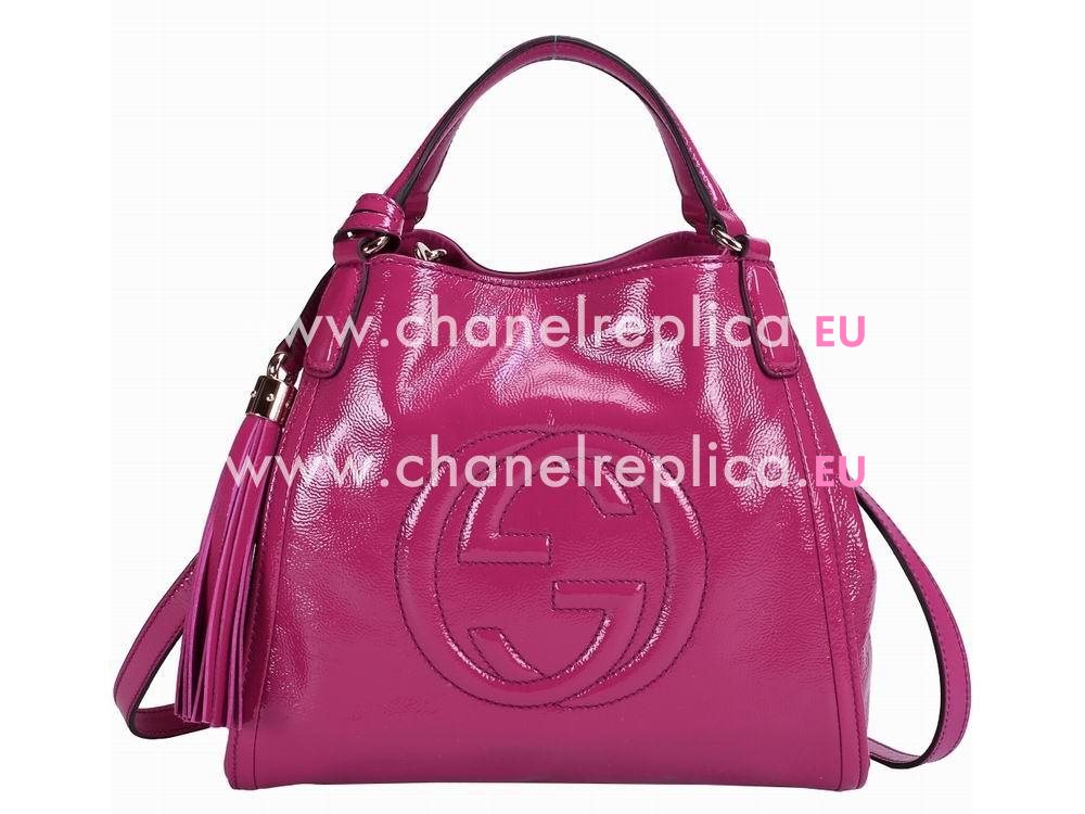 Gucci Soho GG Patent Leather Bag Pink G5355287
