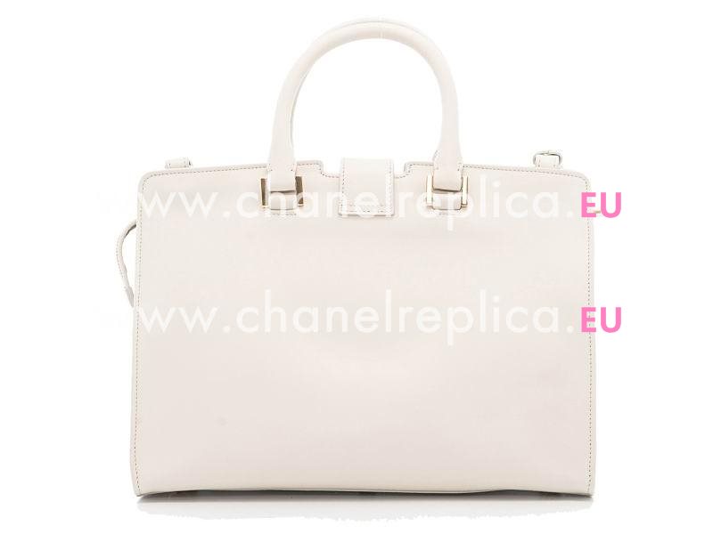 YSL Petit Cabas Chyc Y Calfskin Doctor Small Bag White YSL311210