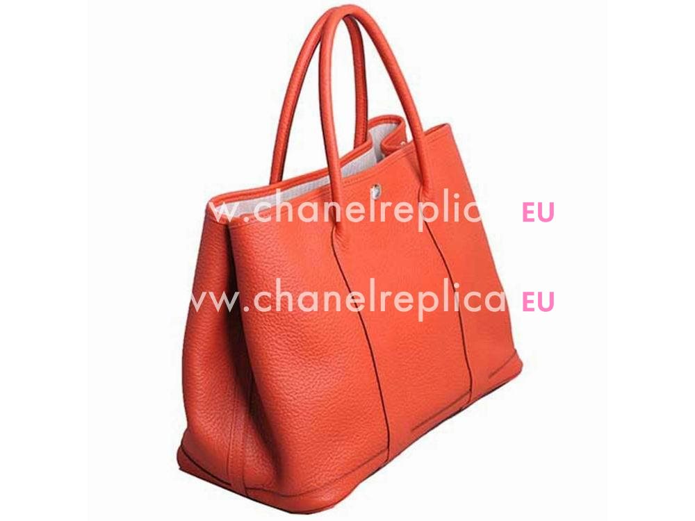 Hermes Garden Party 36cm Orange Red Clemence Handbag HGP1036JH