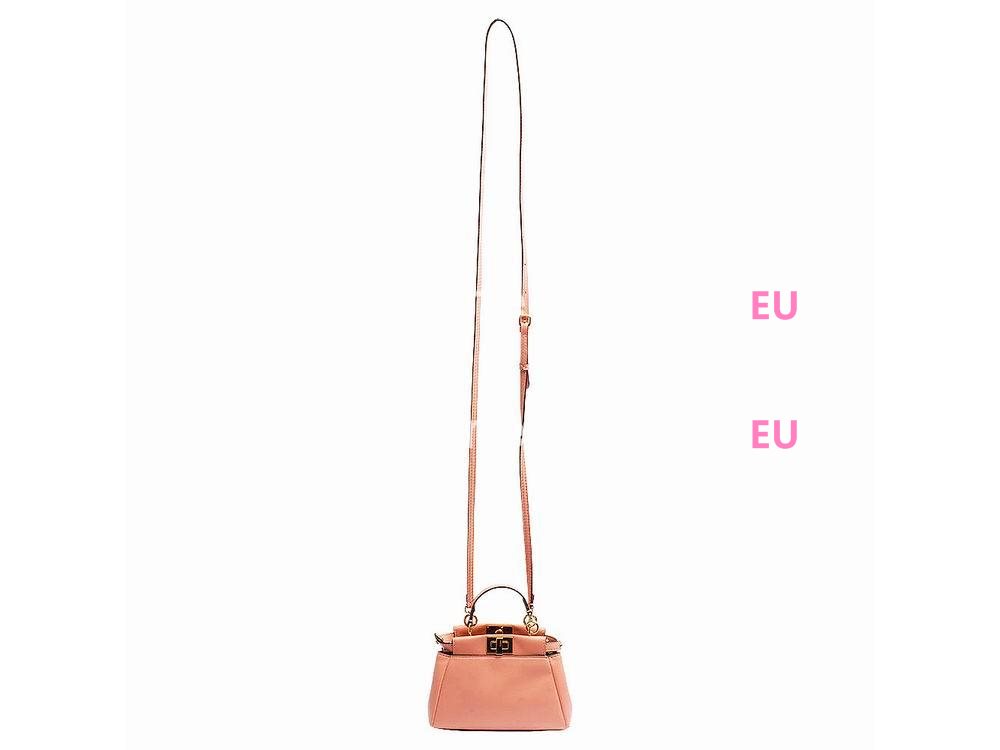 FENDI Regular Peekaboo Calfskin Mini Bag Pink 8BH225-Q4J-F0G88