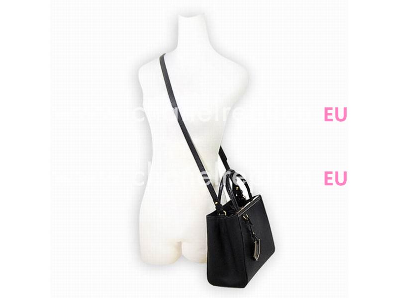 Fendi Petite 2Jours Cowhide Hand/shouldbag Black F508680