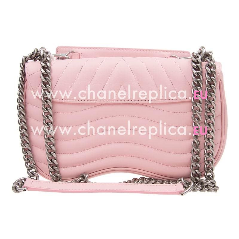 Louis Vuitton Smooth Calf Leather New Wave Chain Bag MM Pink M51944