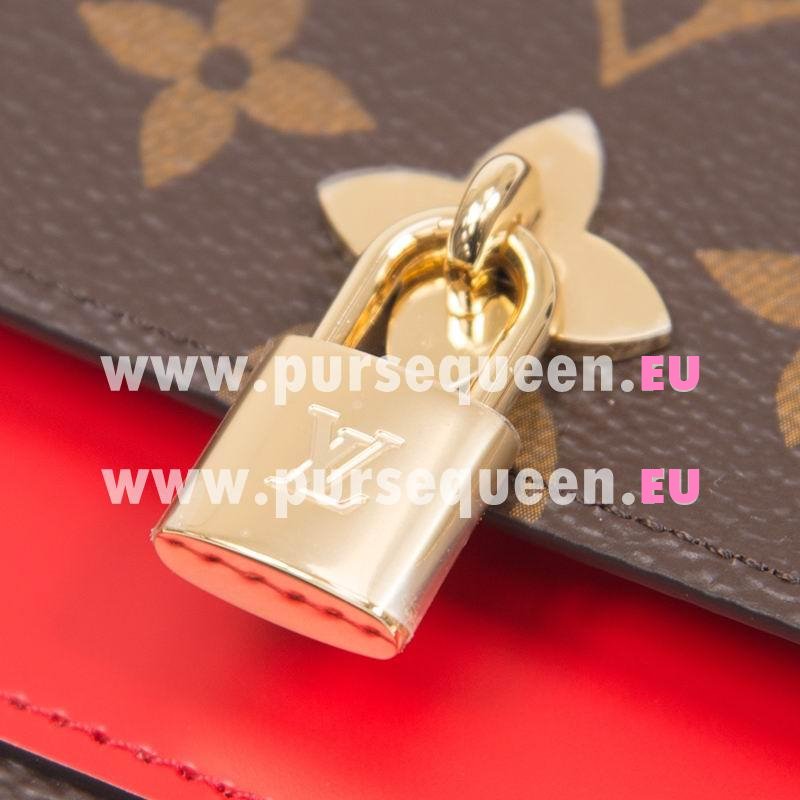 Louis Vuitton Monogram Canvas Flower Compact Wallet Coquelicot M62567