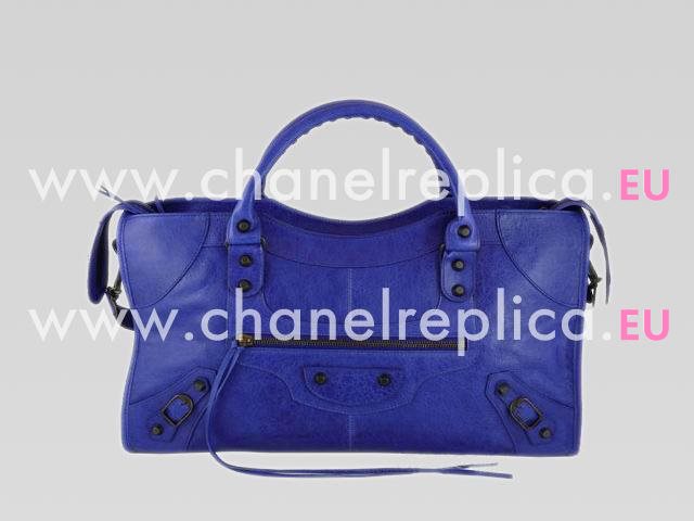 Balenciaga Part-Time Small Stud Bag Blue French 168028BF