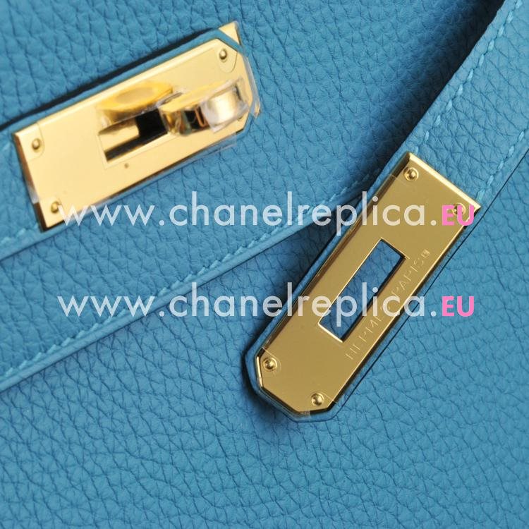 Hermes Kelly 28cm Turquoise Togo Leather Gold Hardware Handbag HK1028TZZ