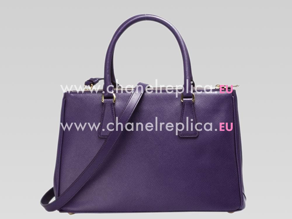 Prada Saffiano Lux Medium Cowhide Handbag In Purple PR527169