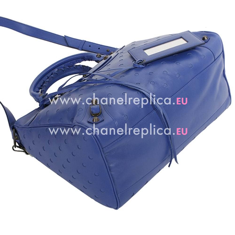 Balenciage Velo Calfskin Aged Brass hardware Bag Pink Blue B2055096