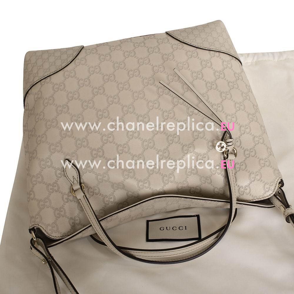 Gucci Emily Guccissima GG Calfskin Bag In White G559441