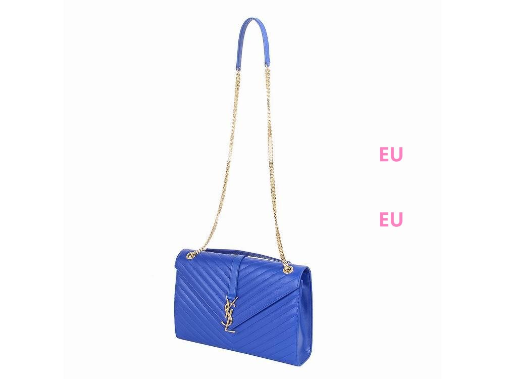 YSL Saint Laurent Cabas Calfskin Bag In Blue YSL5236558