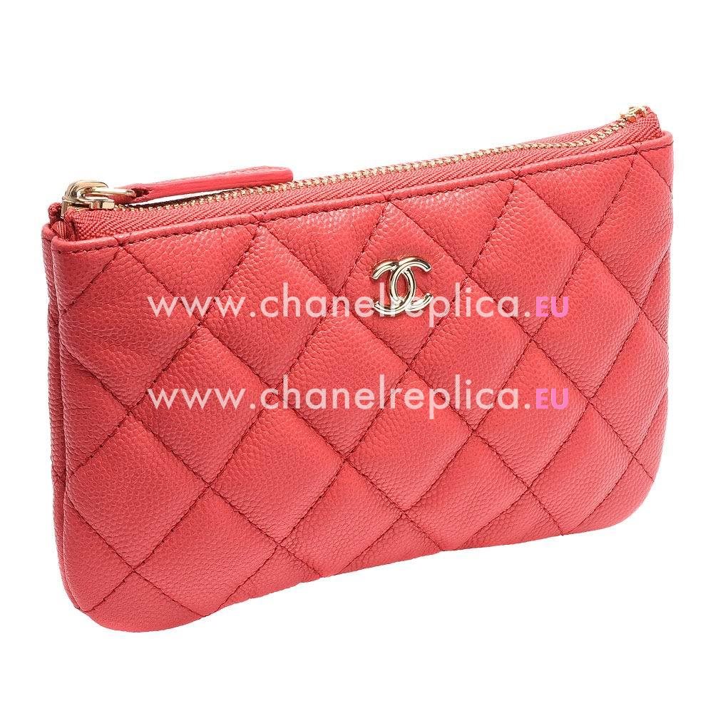 CHANEL Classic CC Rhomboids Caviar Calfskin Zipper Change Bag C7010803