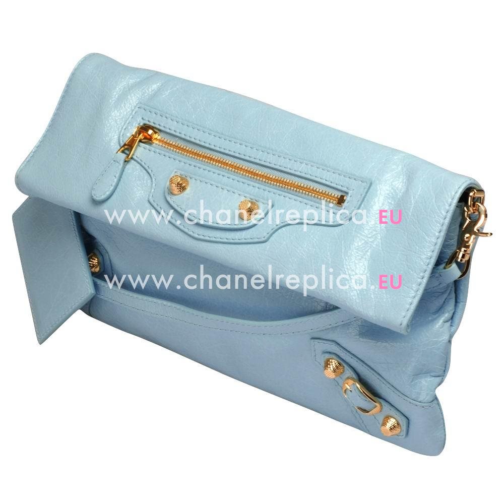 Balenciage Gaint 12 Envelope Lambskin Gold hardware Bag CandyPink Blue B5125795