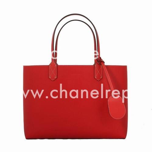 Gucci Calfskin PVC Two Sided Tote Bag In Khaki Red G5594608