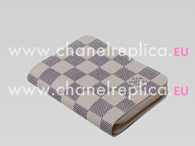 Louis Vuitton Damier Azur Canvas Zippy Coin Purse N63069