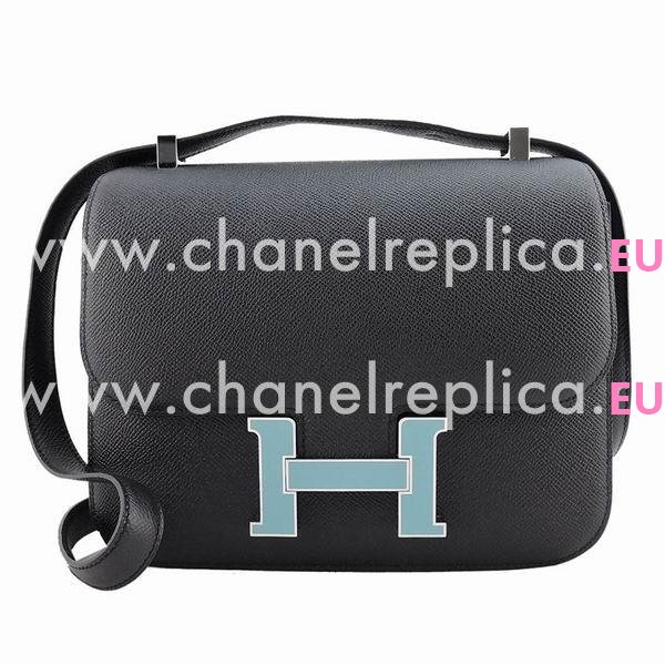 Hermes Constance 24cm Epsom Leather Aqua Blue Hardware Shouldbag HC1024BB