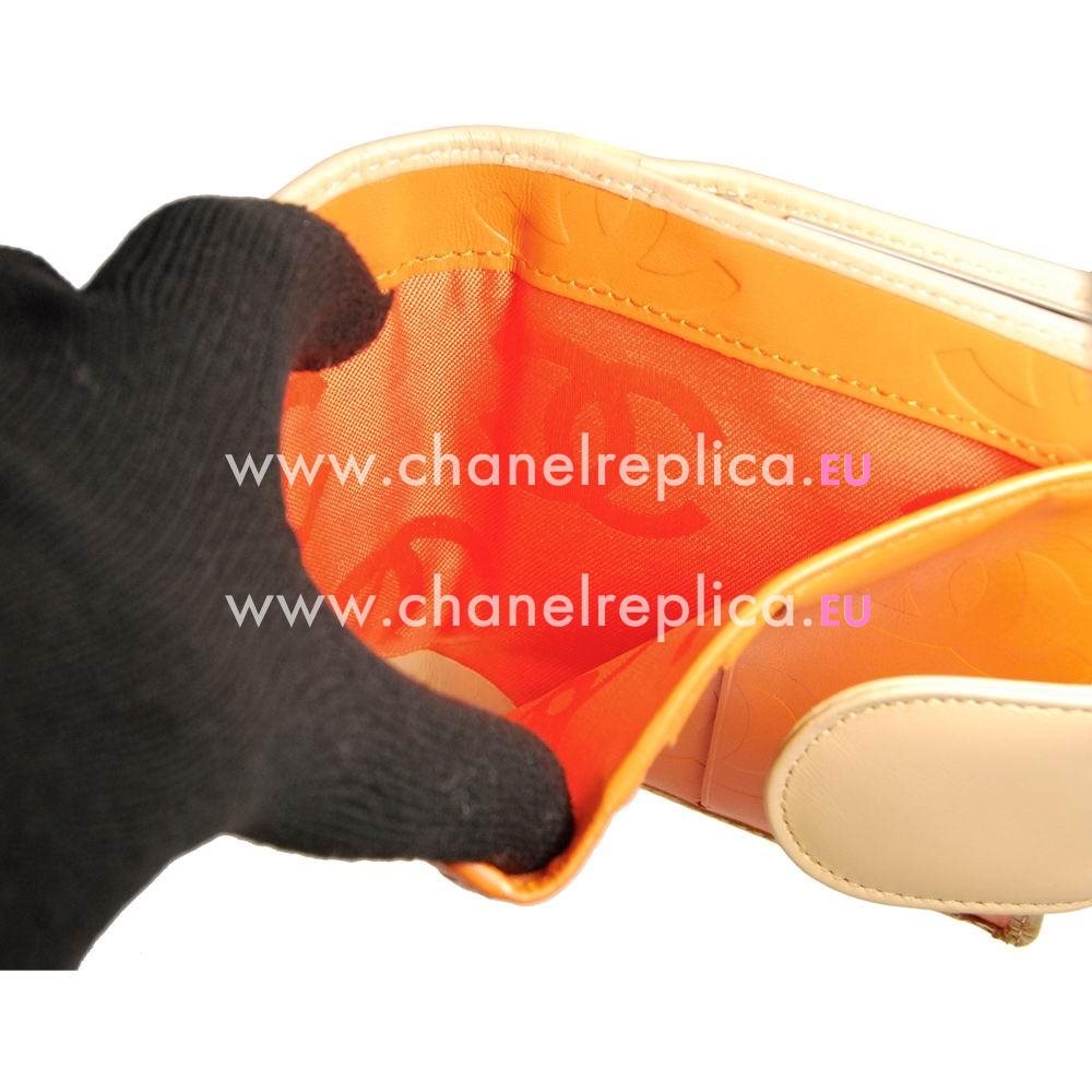 Chanel Lambskin Beige CC Cambon Short Wallet Beige A26721BEI