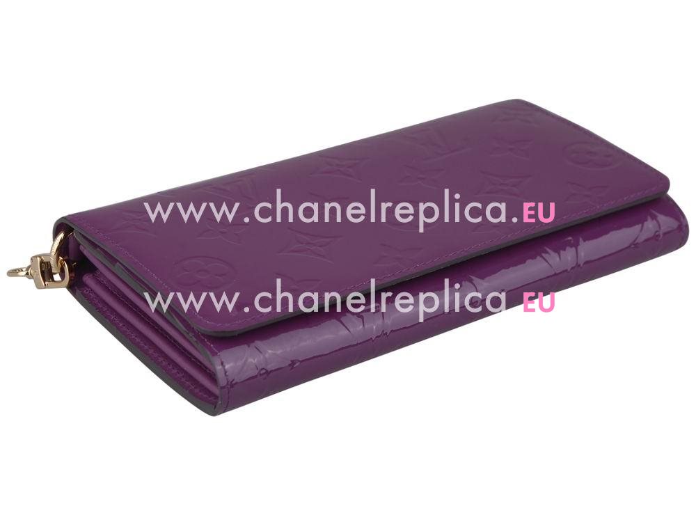 Louis Vuitton Monogram Vernis Chaine Wallet Amethyste M90148