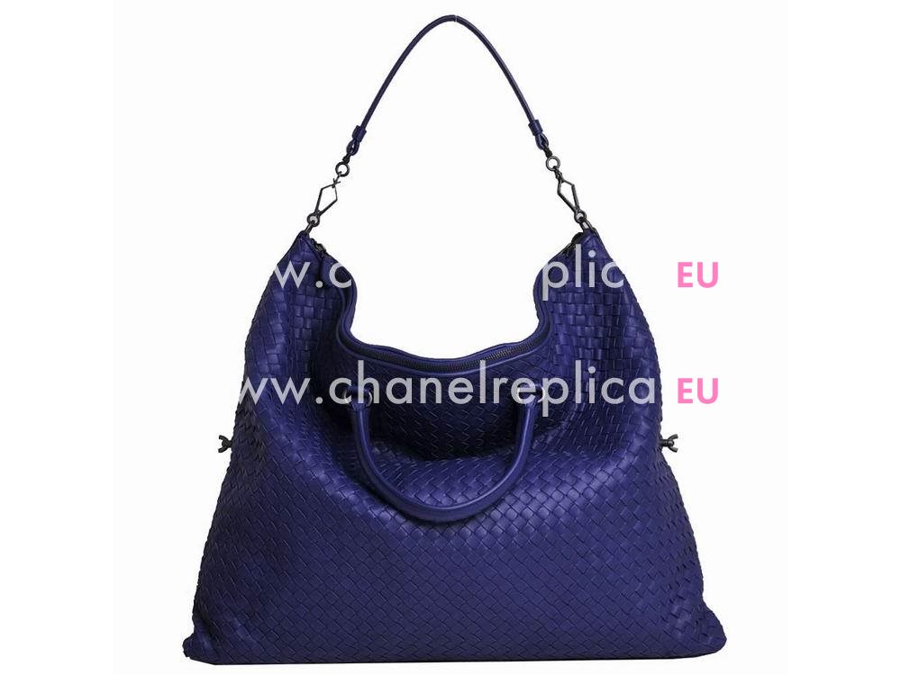 Bottega Veneta Nappa Woven Bag Shoulder Bag RoyalBlue BV193785