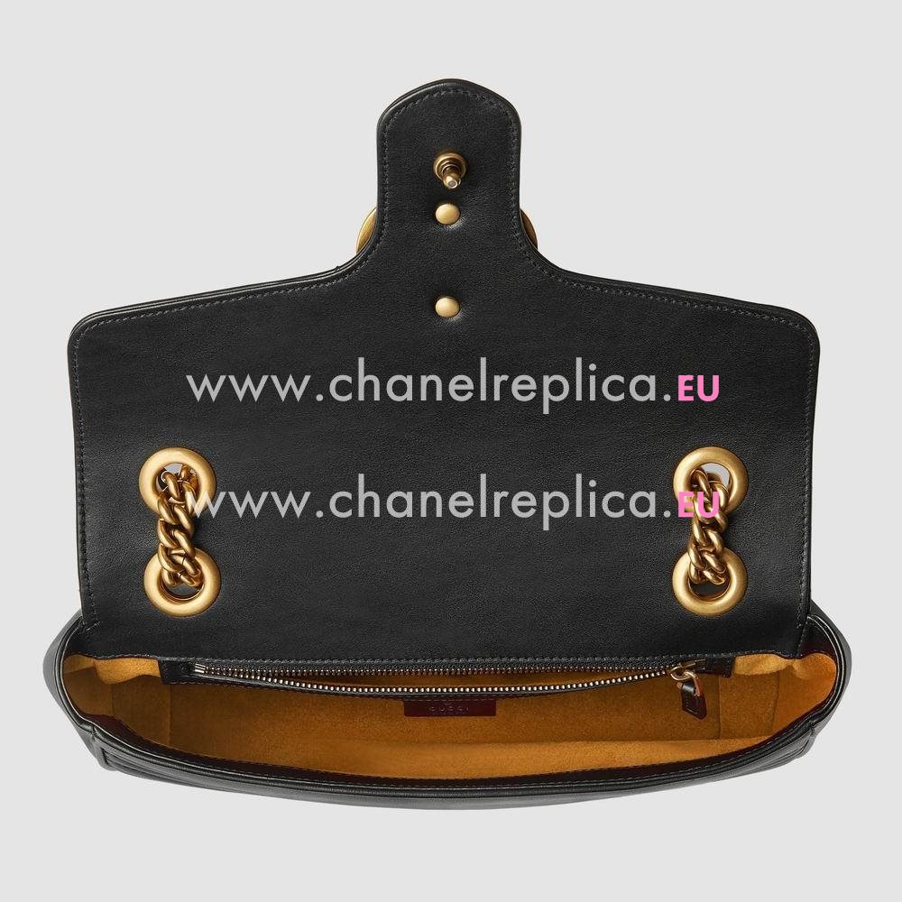 Gucci GG Marmont Matelasse chevron Shoulder Bag Black 443497 DRW3T 1000