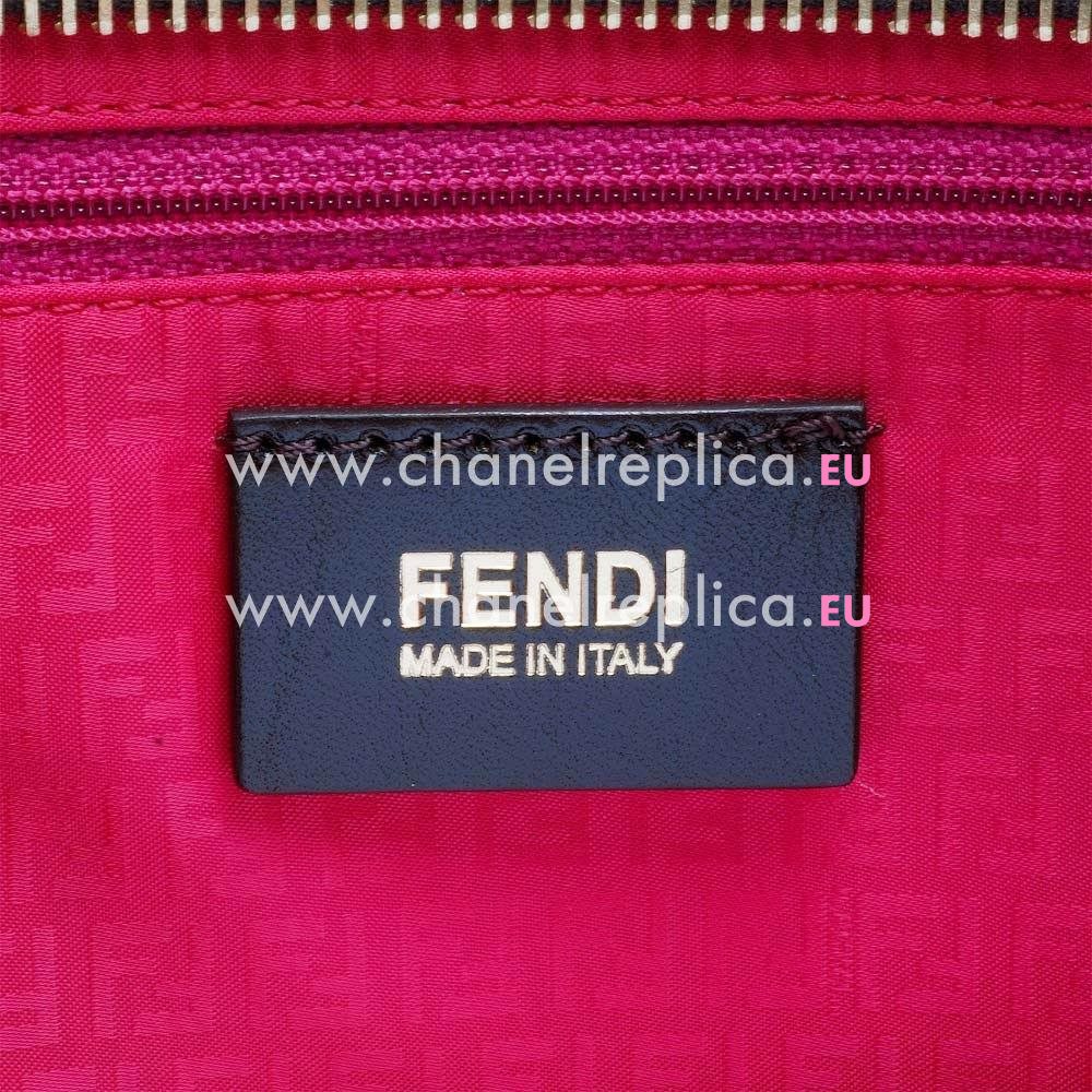 Fendi Classic Roll FF Logo PVC Tote Bag Peach Red F6120721