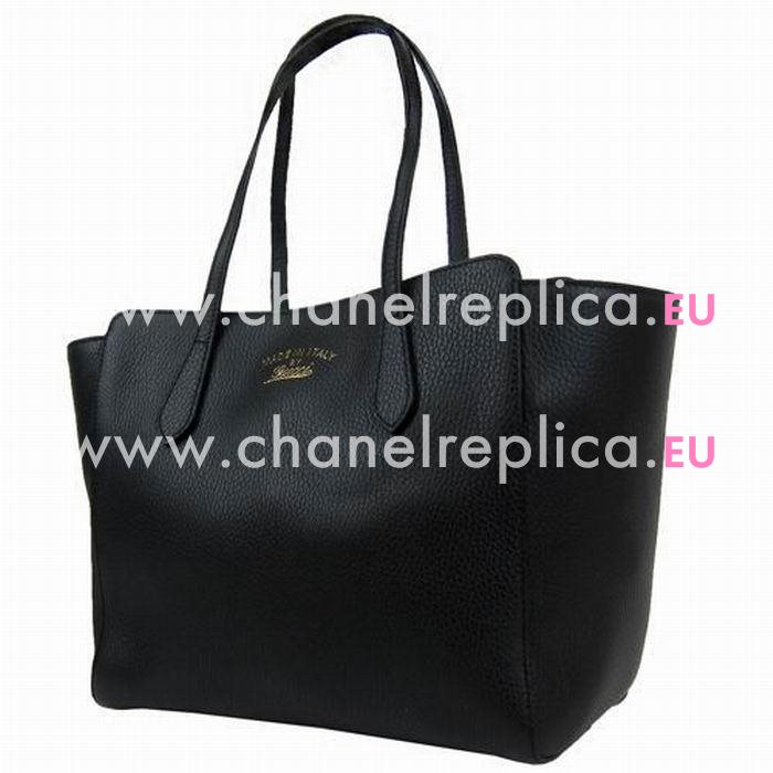 Gucci Swing Caviar Calfskin Leather Bag In Black G5450832