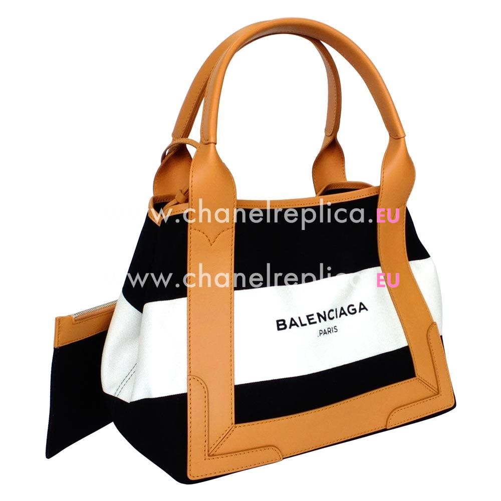 Balenciage Navy Calfskin Bag Black/ White B107A01