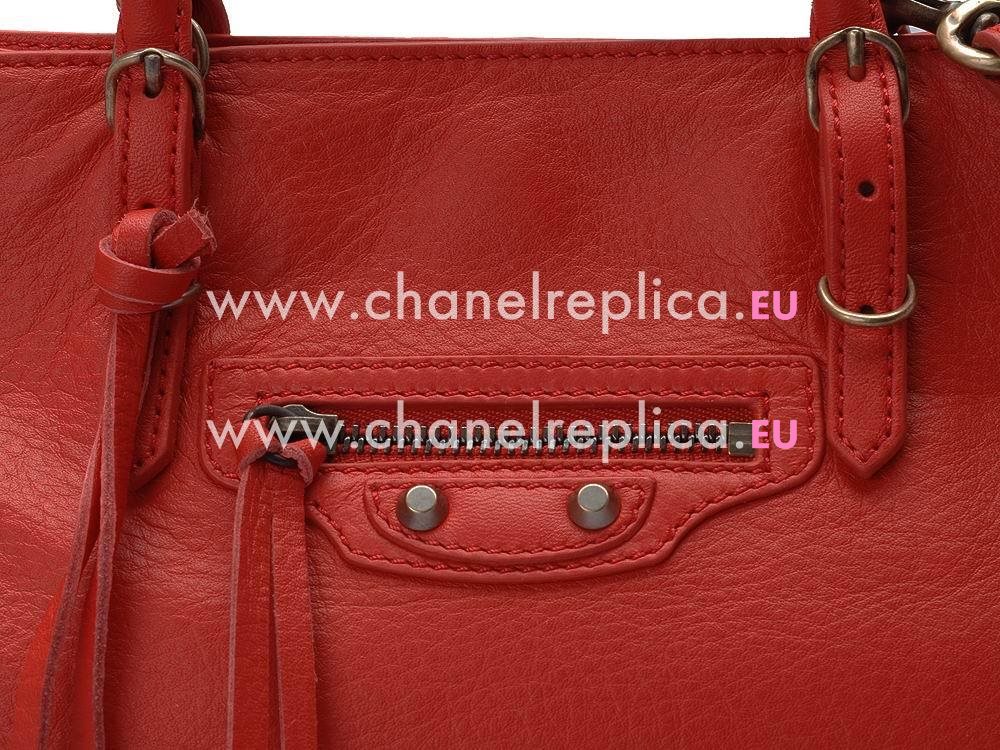 Balenciage Papier Lambskin Brass hardware Classic Mini Bag Red B2055063