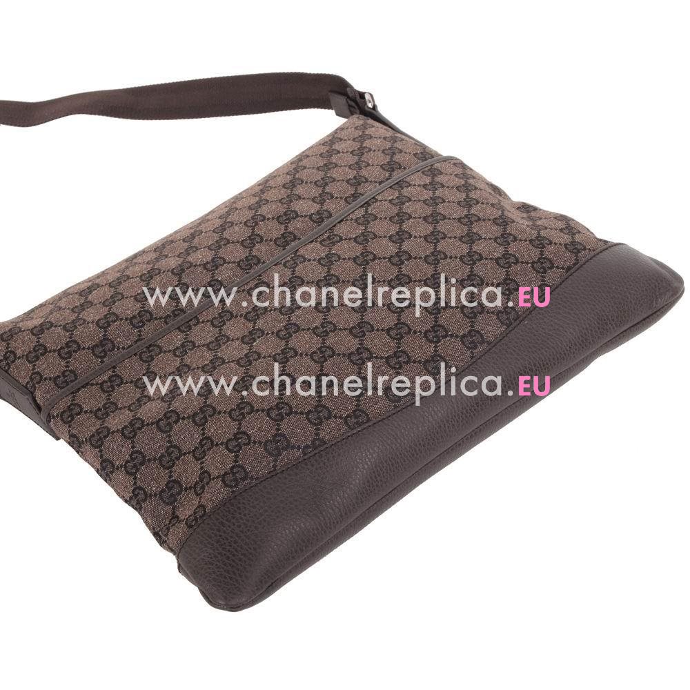 Gucci GG Logo Weaving Bag In Dark COffee G5947056