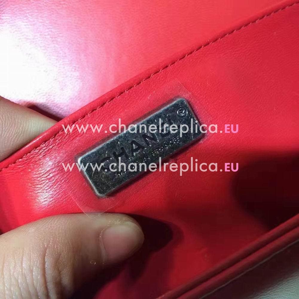 Chanel Boy Cuprum Hardware South Africa Python Skin Bag Red C7032709