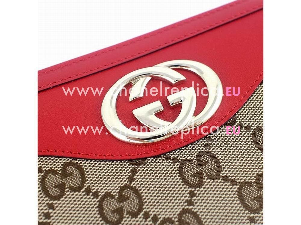 Gucci GG Calfskin Weaving Wellets In Tomato Red G5589908