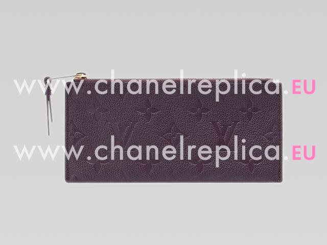 Louis Vuitton Monogram Empreinte Clrieuse Wallet Purple M60300