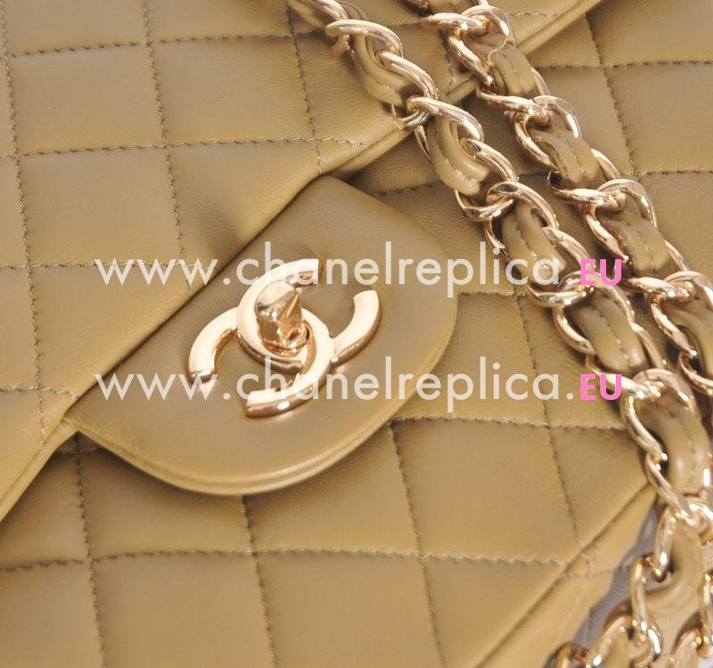 Chanel Lambskin Jumbo Double Flap Bag Khaki(Gold) A58600KAL