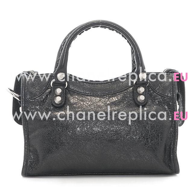 Balenciage City Lambskin Silvery hardware Classic Mini Bag Black B5578360