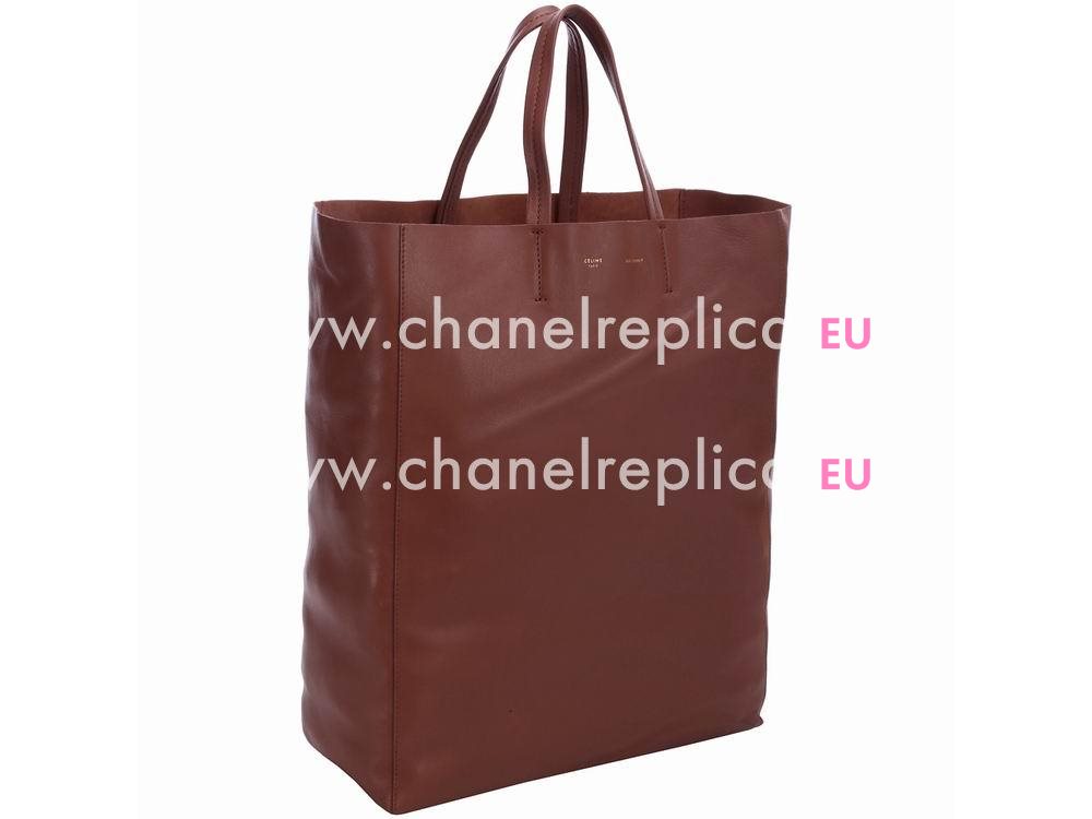 Celine Cabas Lambskin Shopping Bag (Dark Red) CE39981