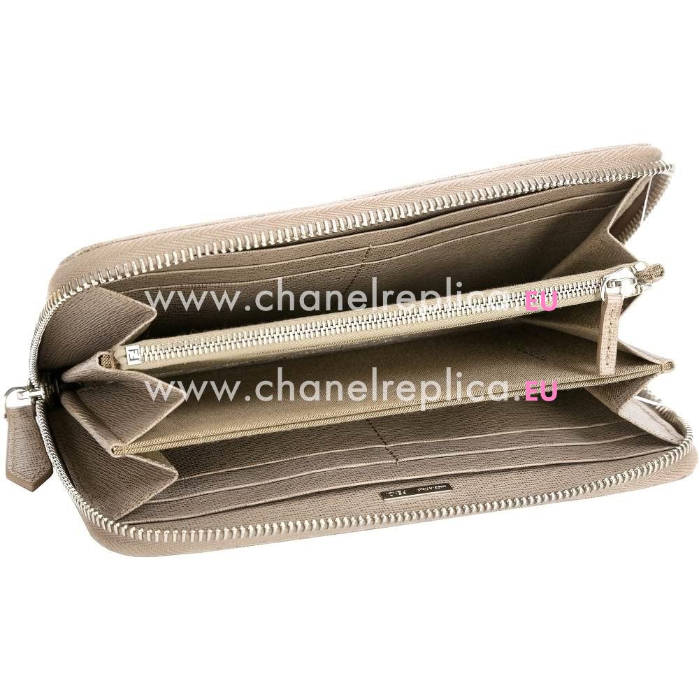 FENDI Calfskin Wallets Bag Khaki F4810797