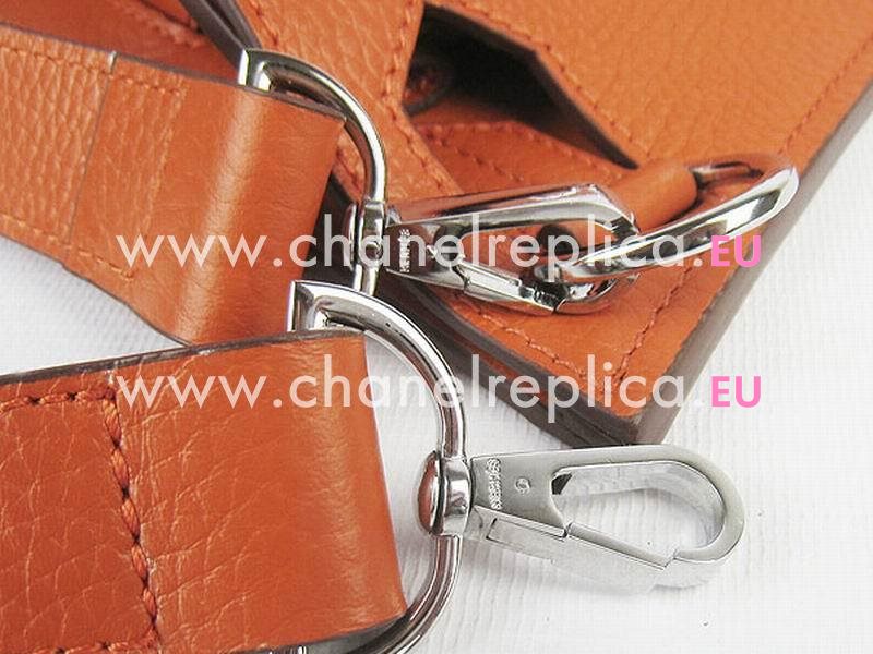 Hermes Jysiere Clemence 31cm Shoulder Bag Orange(Silver) H1096ORS