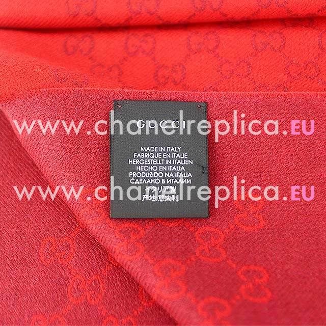 Gucci G Logo Wool Scarf Red/Purple Red G6102804