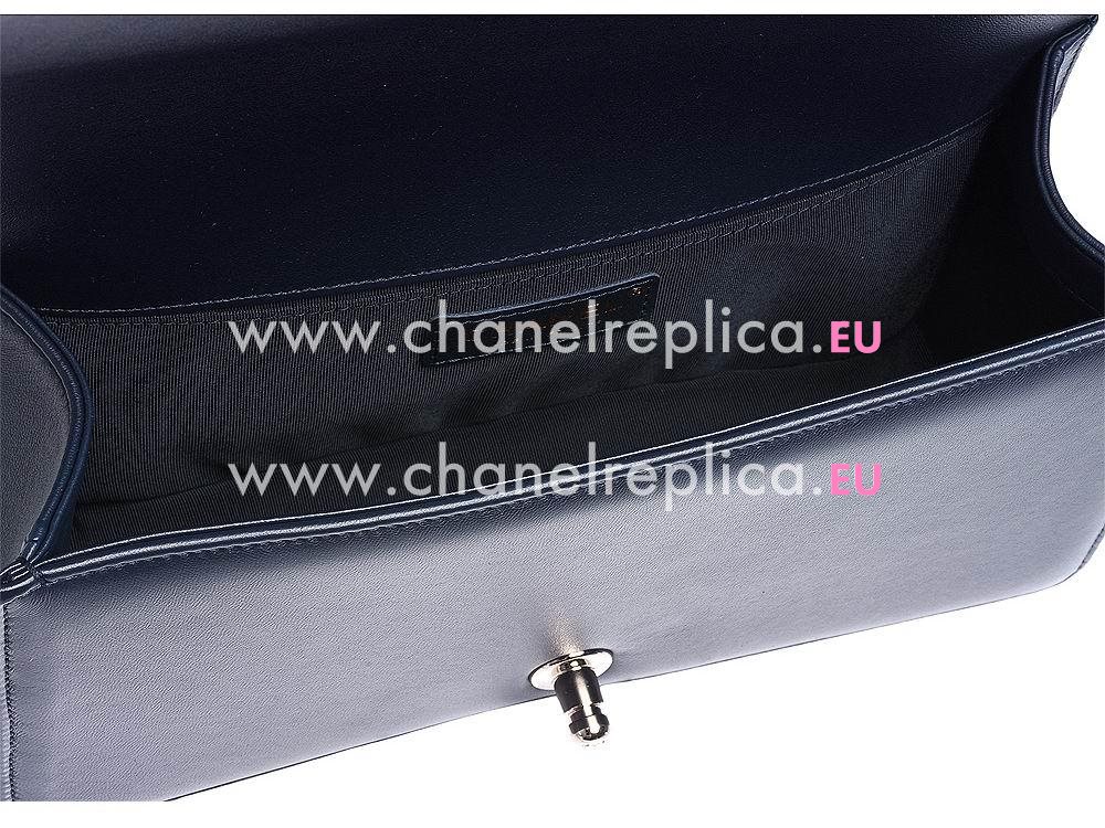 Chanel Lambskin Medium Boy Bag Navy Blue A829118