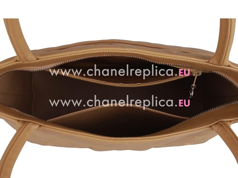 Chanel Caviar Silver Hardware Medallion Bag Beige A01804