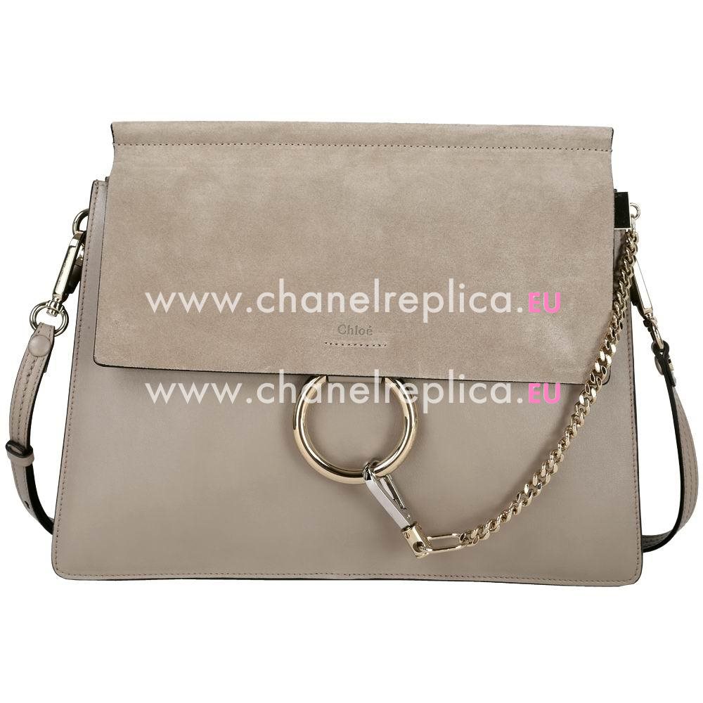 Chloe Faye Calfskin/Chamois Bag In Gray C566782