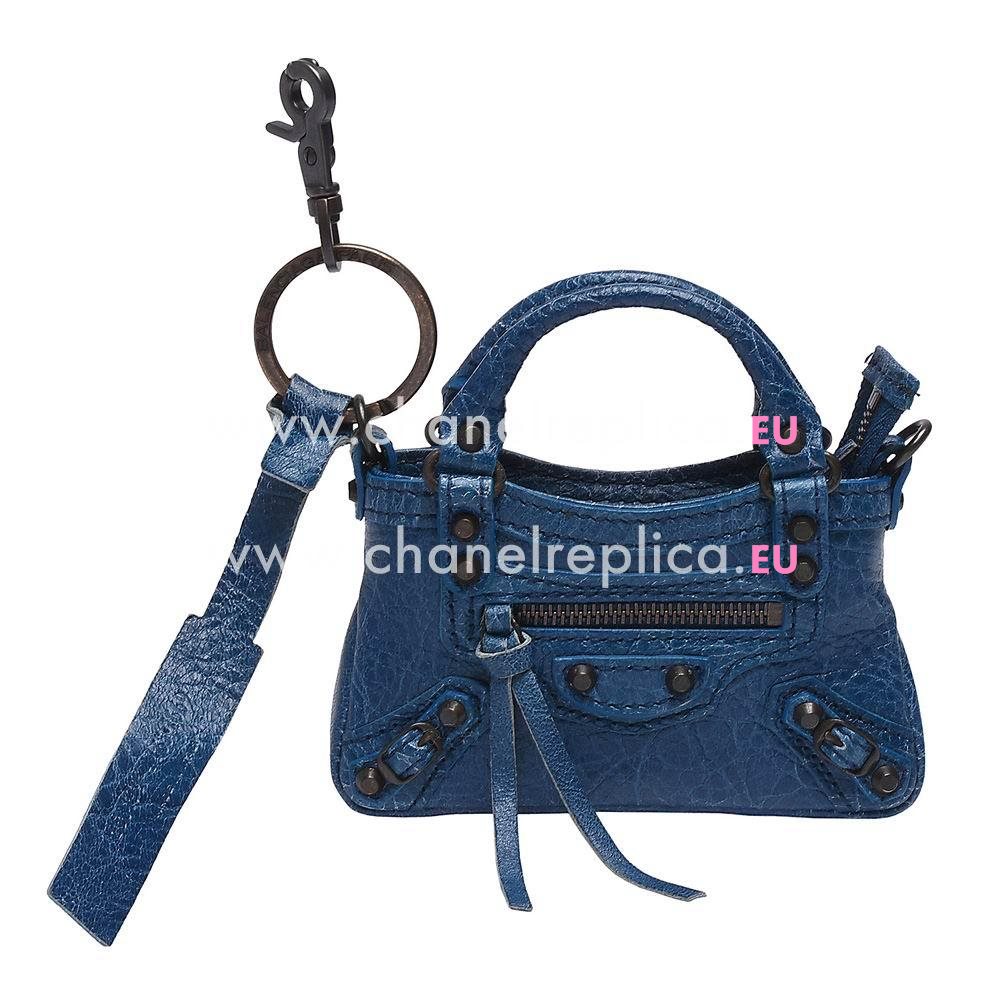 Balenciaga Change Purse Lambskin Aged Brass Hardware Blue B2055127