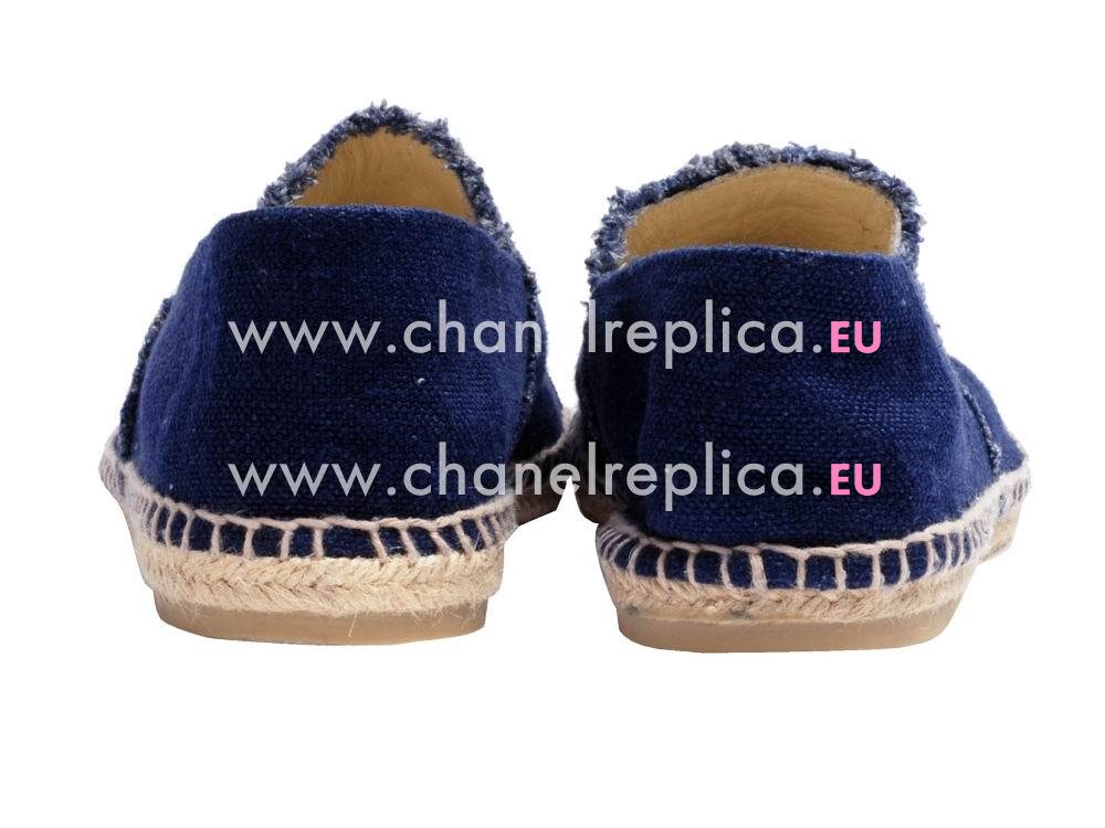 Chanel Denim CC Espadrilles Penelope Shoes Blue G29741