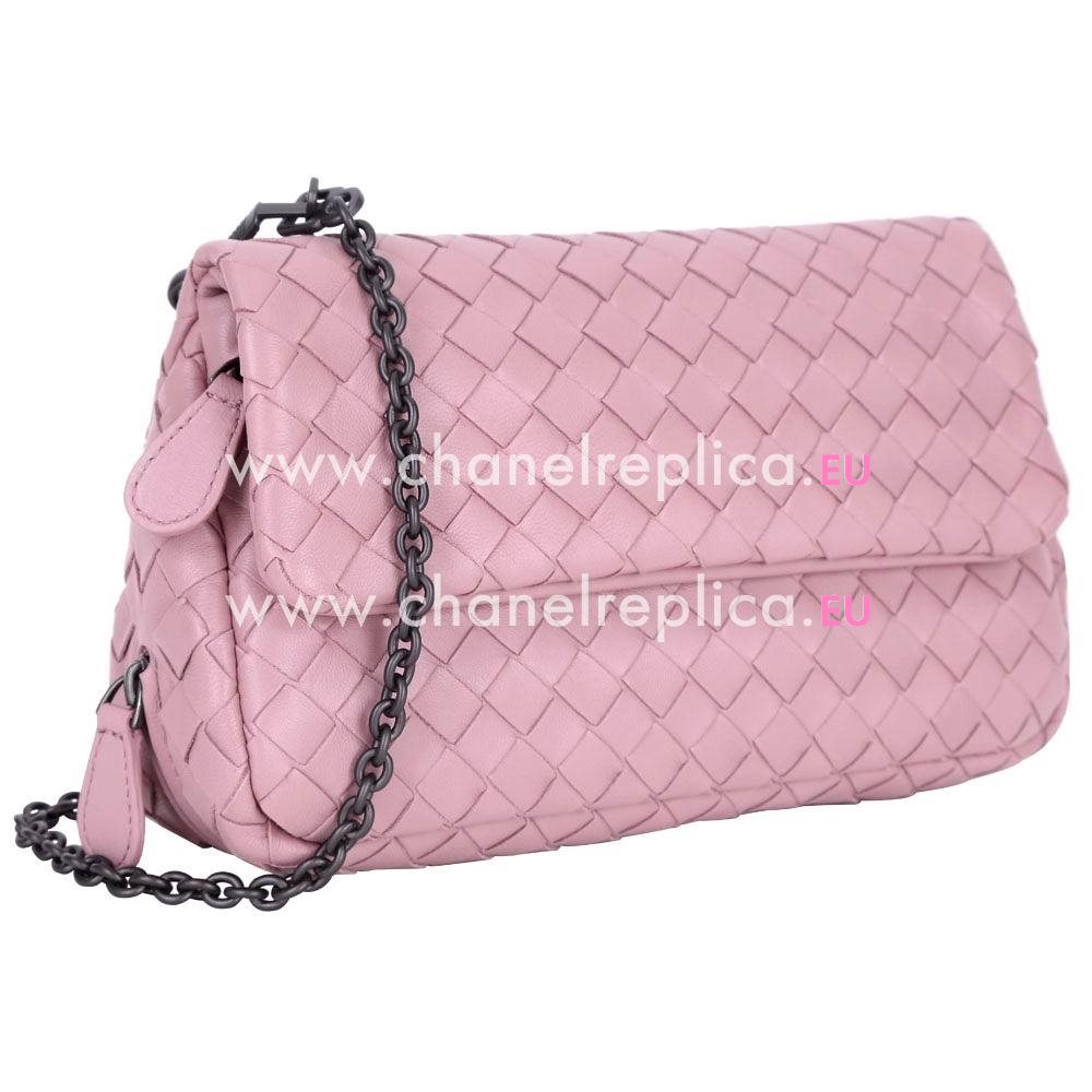 Bottega Veneta Crossbody Nappa Woven Shouldbag Pink B6110309