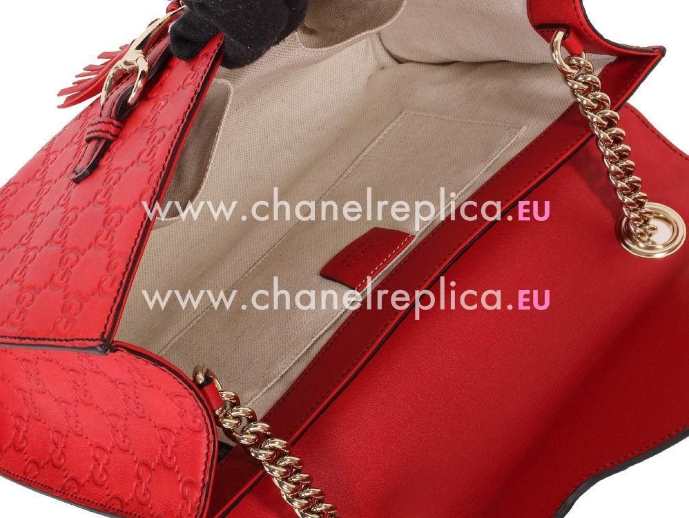 Gucci Cavans Calfskin shoulder Bag In Red G705986