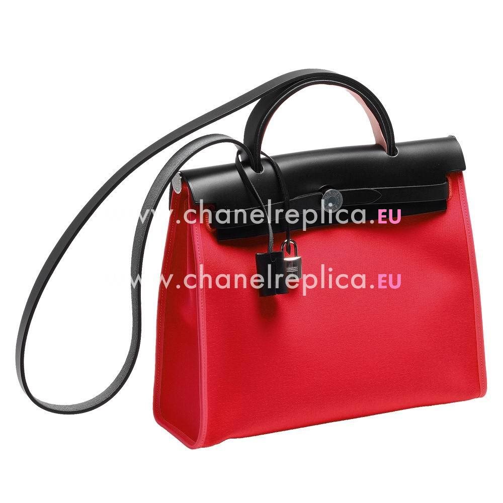 Hermes Herbag Hand/Shoulder Small Bag Rose Red HER3102C9