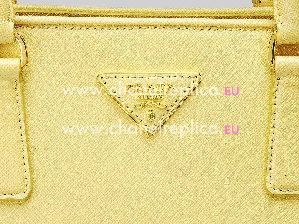 Prada Lux Saffiano Cowhide Handle/Shoulder Bag Yellow P469212